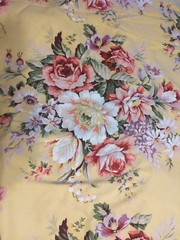 RALPH LAUREN BROOKE LARGE Florals Yellow FABRIC Cotton XLarge Piece 9 Yards New