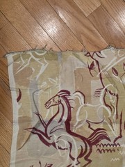 HTF VTG Mid Century Horses Colts Cotton Fabric Store Sample Rich’s Atlanta