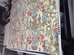 Braemore floral print on cotton fabric by the yard drapery pillows purple