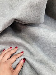 Fabric sold by the Yard Stretch Scuba Gray Matte Super Techno Fashion