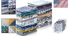 Durable 10×10 Inch Cotton Fabric Bundles – Assorted Patterns for Quilting