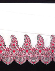 Modern Boho Chic Paisley Cotton Stretch Sateen Border-Print Panel!