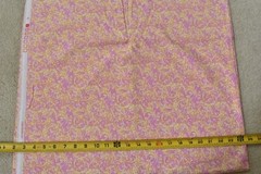By 1/2 Yd, Vintage, Pink & Yellow Scrolls on Quilt Cotton, Classic Cottons,P7804