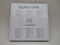 HELLO PETAL Charm Pack, Aneela Hoey, Factory Cut 42 Layers of 5″ x 5″