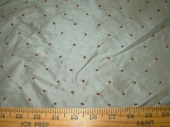 10 YDS 100% SILK RYOBI SPA EMBROIDERED POLKA DOTS DRAPERY FABRIC FOR LESS