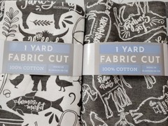 NEW! 5-1 Yd Cuts Farmhouse Cotton Quilting Fabrics Charcoal Gray/White