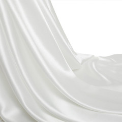 White Satin Fabric by the Yard, 55 Inch Wide, 1 Yard