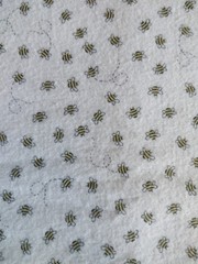 FLANNEL – 1 yd 34″ x 42′ – SMALL 1/8″ SCATTERED BEES ON WHITE – Joanns – Washed
