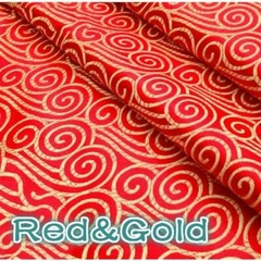 Chinese Cloud Printed Satin Silk Fabric Cloth Costume Cheongsam Upholstery DIY