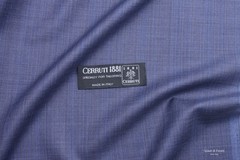 Lanificio Cerruti 130’s Blue Vintage color pattern wool suiting fabric 4m