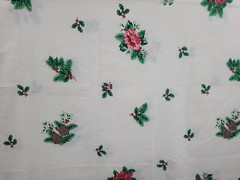 Wamsutta Hallmark Cards Christmas Tablecloth Fabric 1 Yard x 70 Inches wide