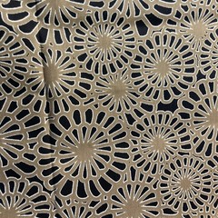Piece Of Richloom Black & Tan Geometric Fabric Size 54”x 43” With Square Cut Out