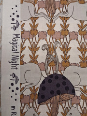 Unicorn Mushroom Toadstools Fairytale Magical Night RJR Fabric 18″ x 22″ x 2 Pcs