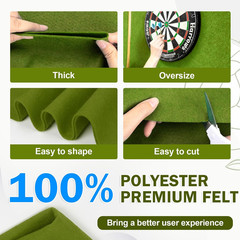 Campsite Green Large Felt Fabric 72″ X 36 “, 1.4 Mm Thick Soft Felt