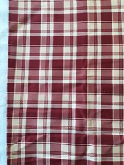 149cm Wide Twill Cotton Plaid Burgundy Pink White Cotton Fabric / Half Metre