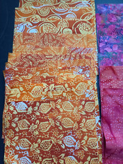 Batik Quilt Fabric 8.5″ x 8.5″ Squares Lot of 54