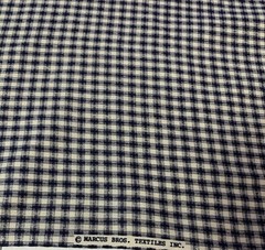 Vtg Centennial Favorites Navy Checked Fabric Judie Rothermel Marcus Brothers BTY