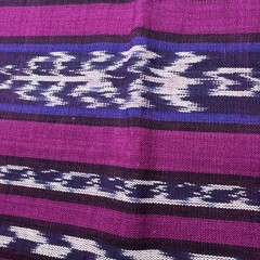 Guatemalan Fabric Icot 18 Inches Wide By 36 Inches Long Blue White Purple Hand W