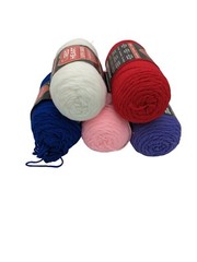 Red Hear yard bundle lot of 5 Pin, white, blue, purple red No Dye lot