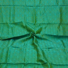 Vintage Blue-Green Dual Tone 100% Pure Silk Sari Remnant 4YD Craft Fabric Scrap
