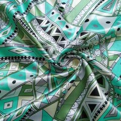 58” Wide By Yards Geometric Patchwork Charmeuse Lining Silky Satin Fabric