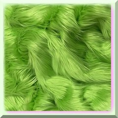 Vibrant Lime Zest Shaggy Fabric 15×15 Inches