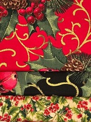 Quilting Fabric Lot – Christmas Holiday Winter Floral, 10 Fat Quarters + 1 FREE!