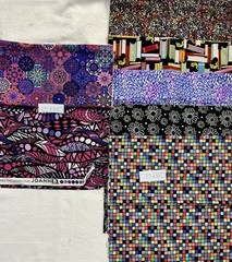 joann fabrics cotton fabric 2-11”x44”, 5- 10”x44”