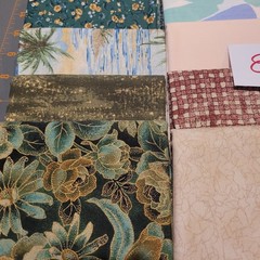 LOT OF 15 FAT QUARTERS COTTON FABRIC ASSTD COLORS & DESIGNS lot 8