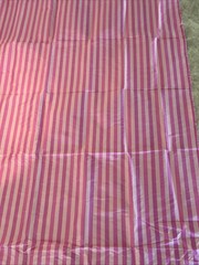 Thai Handmade Silk Fabric, Pink Striped, New Without Tags, 40”W x 3.75 Yards