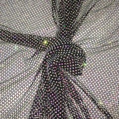 59in x 36in Rhinestone Mesh Shiny Soft Stretch Hollow Crystal Fabric by The Yard