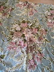 Waverly Bonded Fabric Charleston Gardens Flower Bouquets With Gold Accents 2 yrd