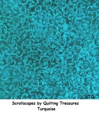 Scrollscapes cotton quilt fabric Quilting Treasures Powder Blue Tonal Scroll