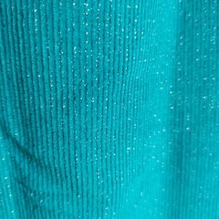 4.25 Yds Corduroy Fabric 100% Cotton 153×43 Aqua Blue Green Teal Silver Metallic