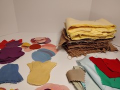 Solid Color Scrap Fabric Small Pieces + Strips Quilting Applique – 1 1/2 Pounds