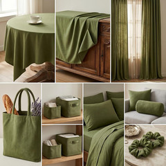 Soft Brushed Polyester Fabric, 55″ Wide, 5 Yards, Olive Green — | 55″ Wide Brus