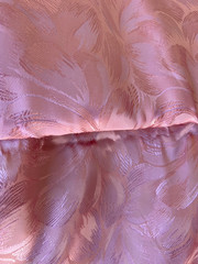 Pink brocade Jacquard fabric dress runner Satin Floral By the Yard 44″ w
