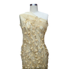 Luxury 3D Floral Embroidered Tulle with Sequins & Beads Design(9 Colors) By the