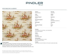 PINDLER & PINDLER ‘Meiling’ Garden Chinoiserie Damask Fabric Upholstery Per Yard
