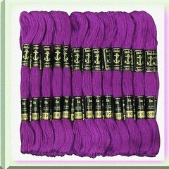 25 Stranded Cotton Embroidery Threads 8m Purple