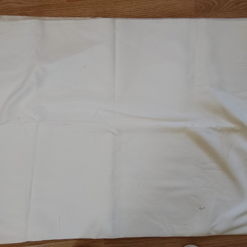 Heavyweight White Waffle Weave Cotton 2 Yards By 44 Inches