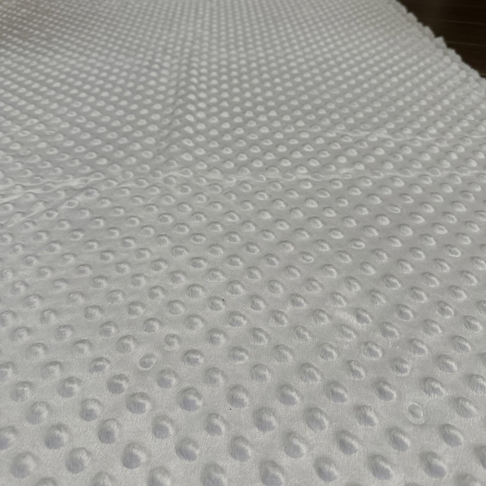 Joann Fabrics White Bubble Minky – 2 yards + 20” X 60” – JOANNS (92”x60”)