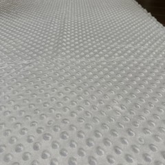 Joann Fabrics White Bubble Minky – 2 yards + 20” X 60” – JOANNS (92”x60”)