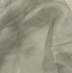 SAGE Green 100% silk organza fabric 45” width Sold by the yard
