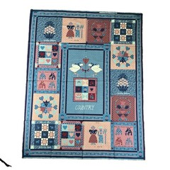 Vintage Fabric Panel ” I Love Country” For Quilt by Spring Ind 45 X 35″