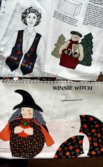 6 Lot Holiday Pattern Ready To Cut Out & Sew Halloween Witch Christmas Fall