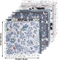 Durable 10×10 Inch Cotton Fabric Bundles – Assorted Patterns for Quilting