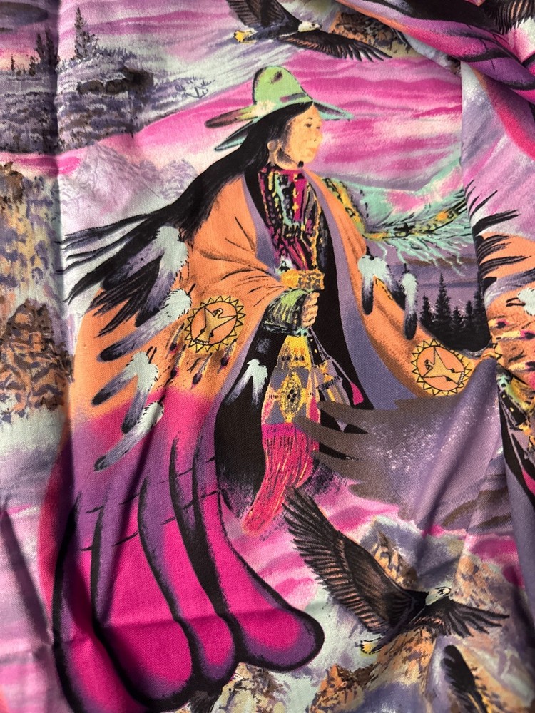 Vintage Shamash & Sons # 5578 Fabric Multi-Colored Native American Design