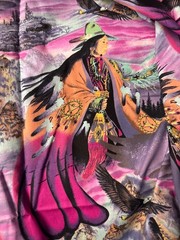 Vintage Shamash & Sons # 5578 Fabric Multi-Colored Native American Design