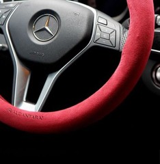 Alcantara Car Steering Wheel Cover Free Size 100% Italy Original Fabric